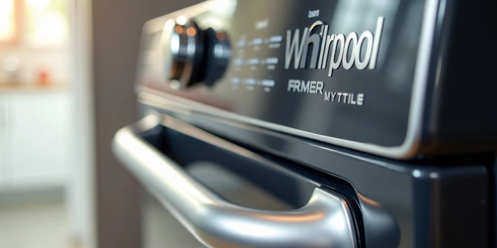 Whirlpool appliance with modern design and polished surface.