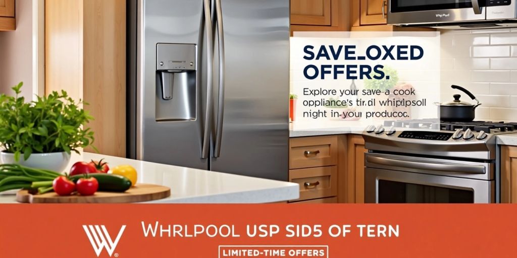 Modern Whirlpool appliance in a bright kitchen setting.