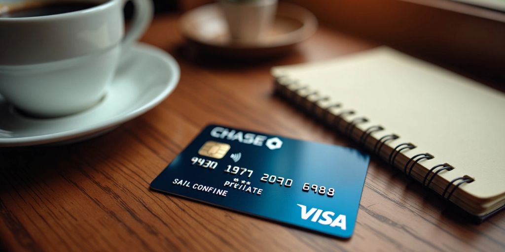Chase Private Client card on a wooden table with coffee.