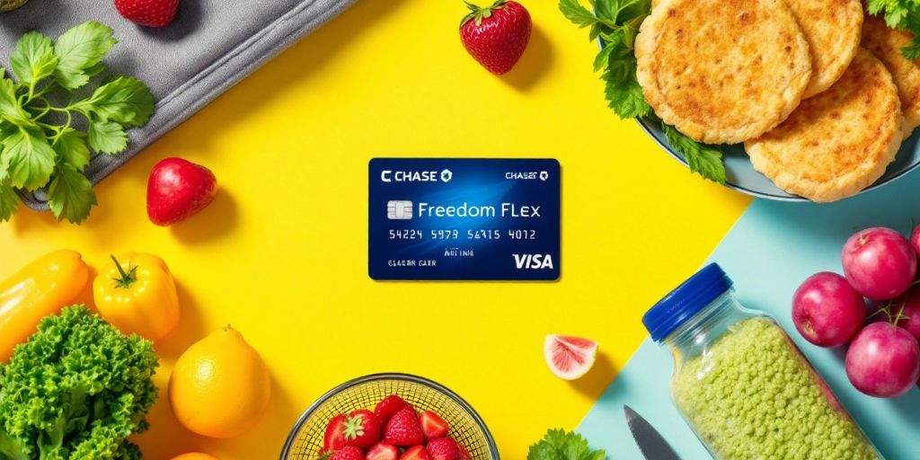 Chase Freedom Flex card with everyday items around it.